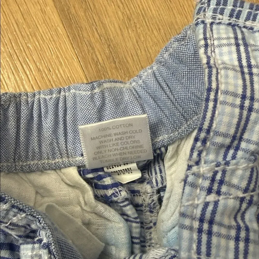 GAP Kids Blue Patchwork Pants Size 6-12 Months